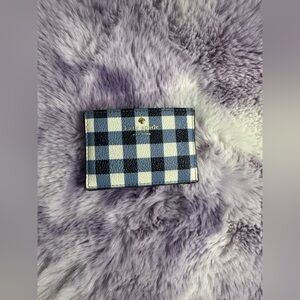Kate Spade Blue and White Card Holder Storybook lining